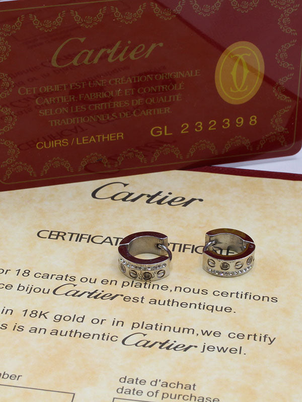 حلق كارتير لوف كبس صغير سيركل حلق CARTIER