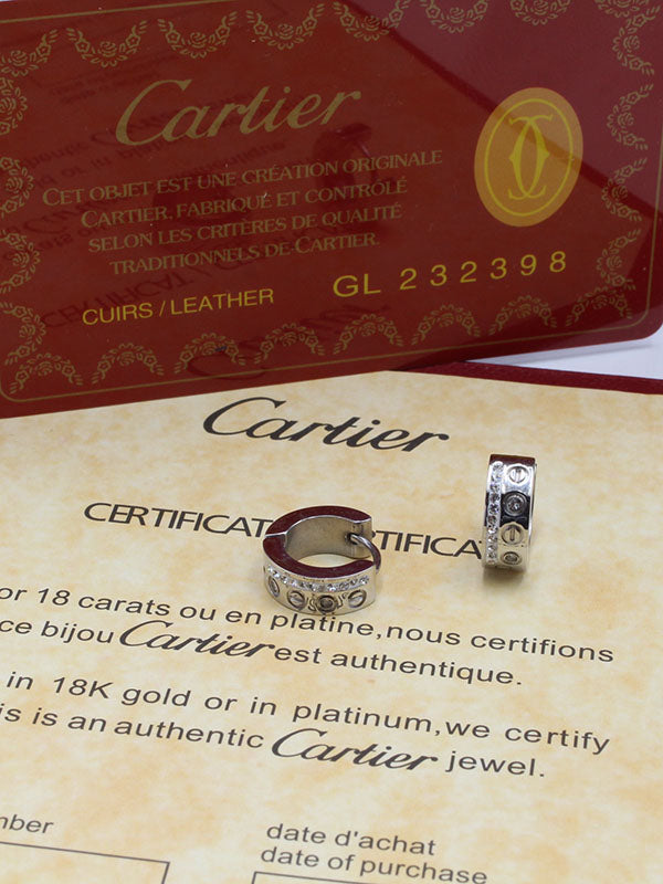 حلق كارتير لوف كبس صغير سيركل حلق CARTIER