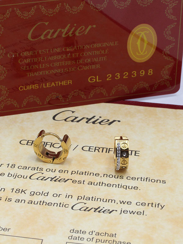 حلق كارتير لوف كبس صغير سيركل حلق CARTIER