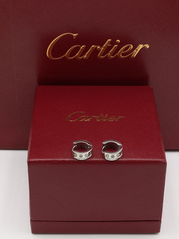 حلق كارتير لوف كبس صغير سيركل حلق CARTIER فضي