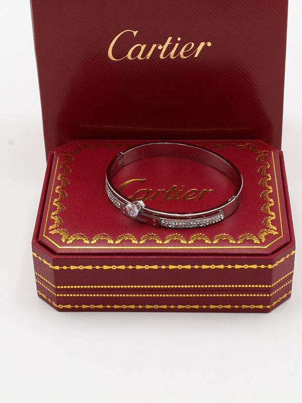 اسواره كارتير زركون وكريستال بانقل لوقو اسواره CARTIER فضي