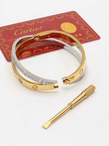 اسواره كارتير دبل بانقل زركون مكس كلر لوقو اسواره CARTIER