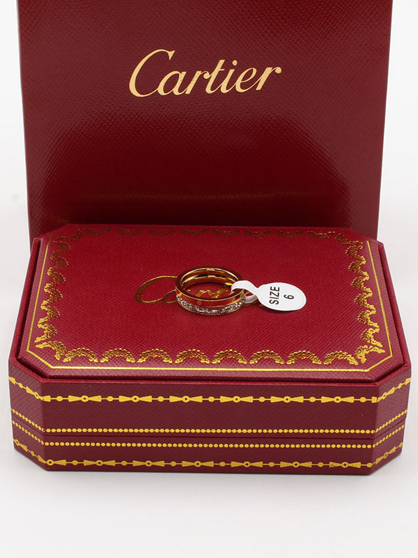 خاتم كارتير توينز فلات زركون خواتم CARTIER  