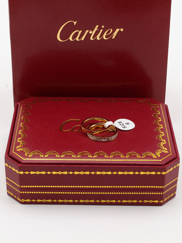 خاتم كارتير توينز فلات زركون خواتم CARTIER  