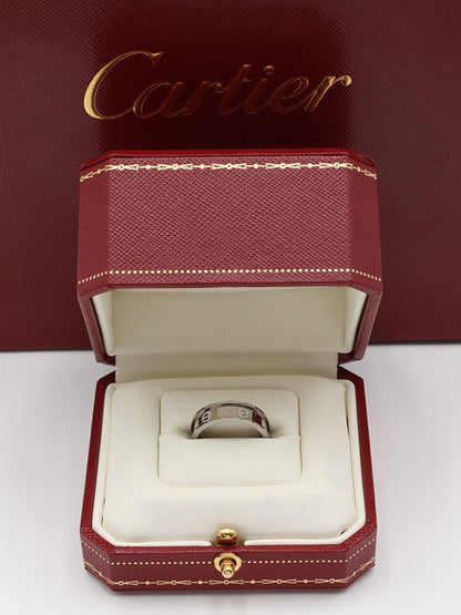 دبلة كارتير ميتال فلات لوقو خواتم CARTIER