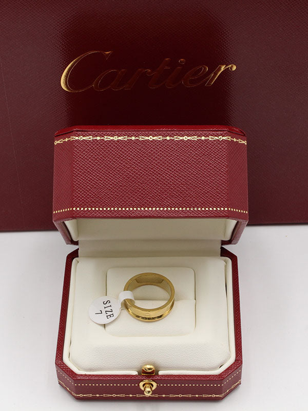 دبلة كارتير ميتال فلات لوقو خواتم CARTIER