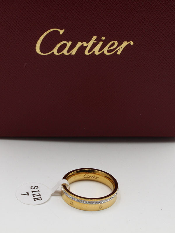 دبلة كارتير زركون لاين لوقو خواتم CARTIER ذهبي 5