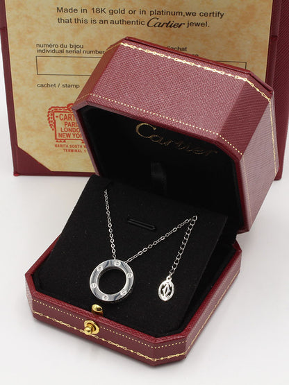 سلسال كارتير مدور صغير زركون لوقو سلسال CARTIER