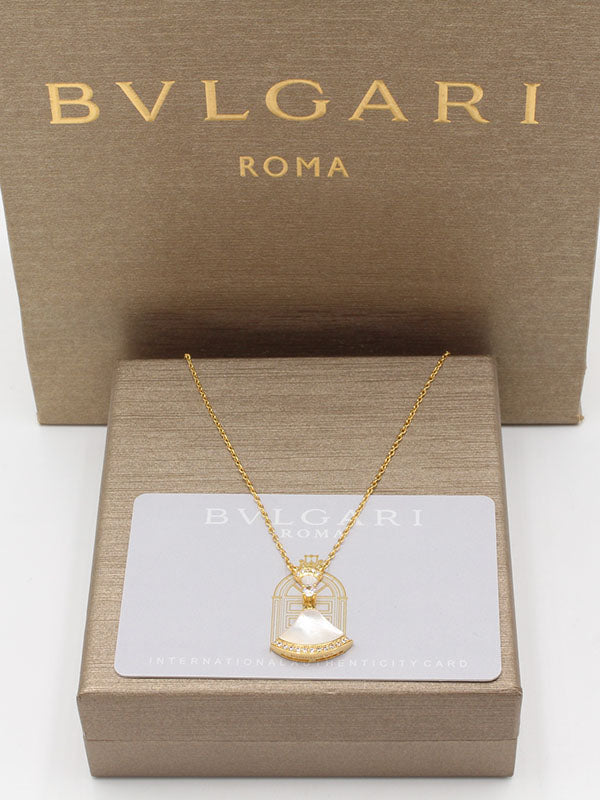 سلسال بولغاري حجر طبيعي ستونز سلسال bvlgari ابيض ذهبي