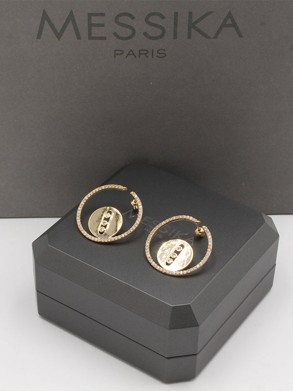 حلق ميسيكا مدور زركون 3 سم حلق messika