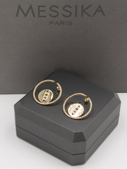 حلق ميسيكا مدور زركون 3 سم حلق messika