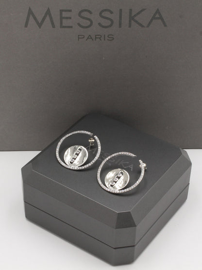 حلق ميسيكا مدور زركون 3 سم حلق messika