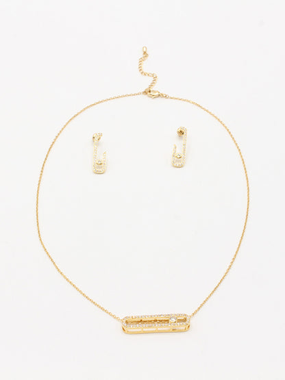 طقم ميسيكا 2 قطع ناعم اطقم messika ذهبي