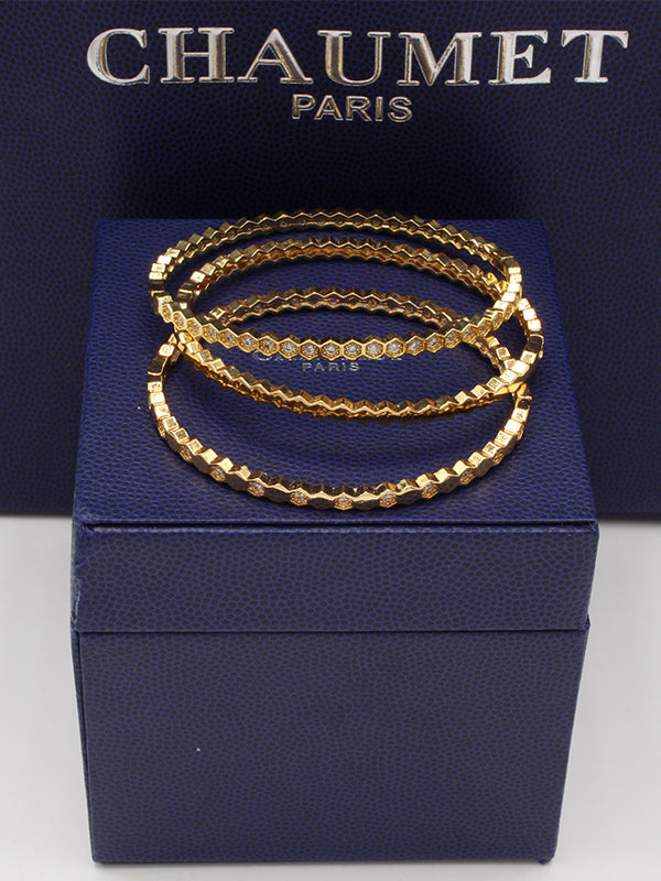 اساور شومية 3 قطع ملونه مقاس 17 اسواره chaumet