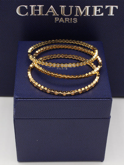 اساور شومية 3 قطع ملونه مقاس 17 اسواره chaumet