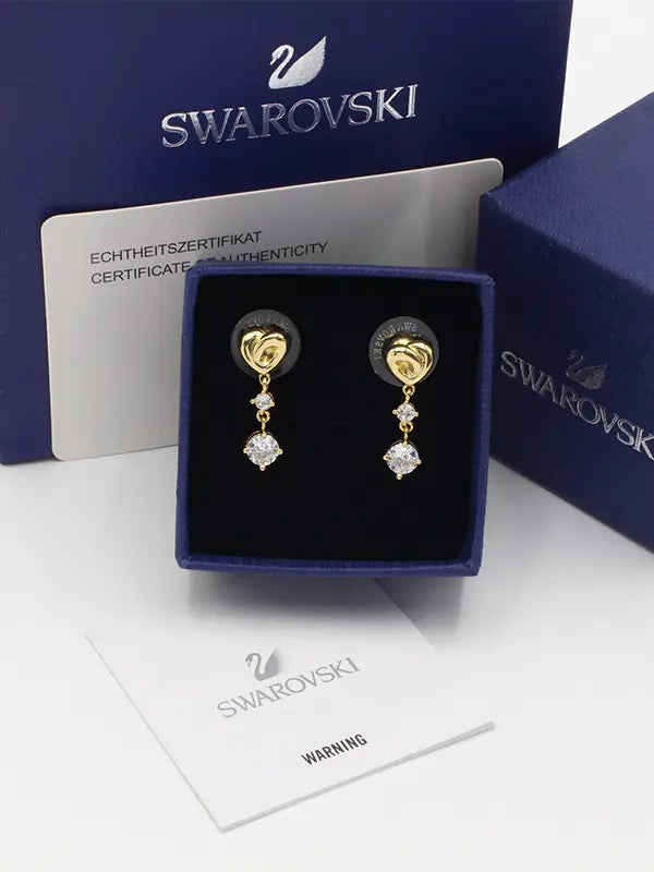 حلق سواروفسكي هارت بندنت لوقو حلق Swarovski