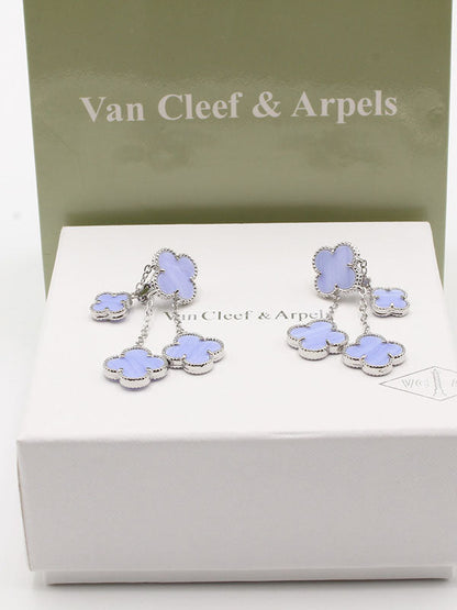 حلق فان كليف 4 ورود وسط حلق van cleef
