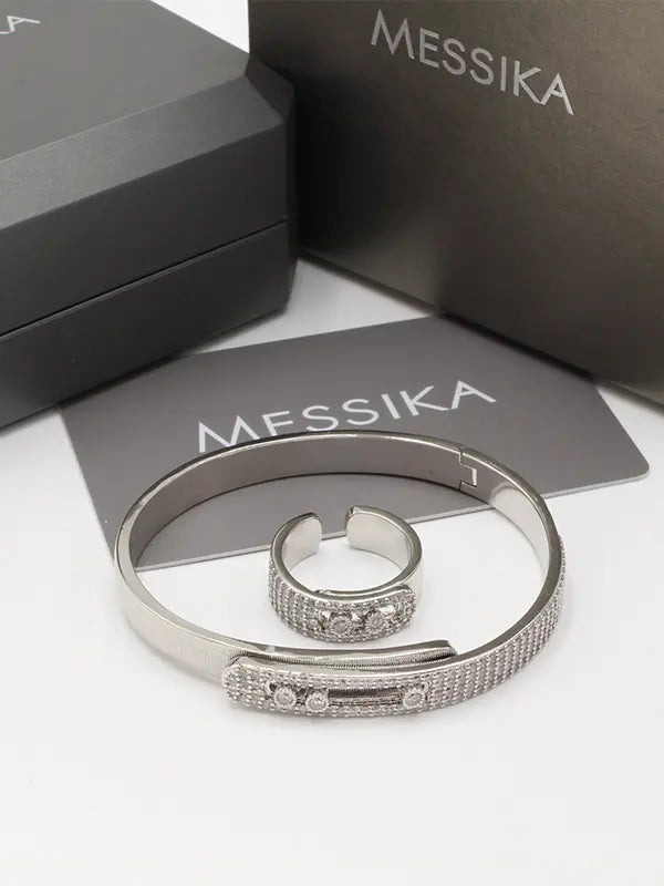 اسواره وخاتم ميسيكا زركون 977 اسواره messika