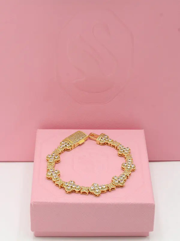 اسواره سواروفسكي فل زركون فلاور اسواره Swarovski ذهبي