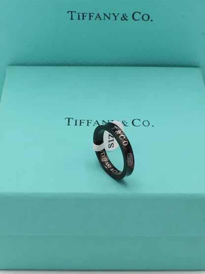 دبلة تيفاني رجالي بلاك اديشن خواتم tiffany