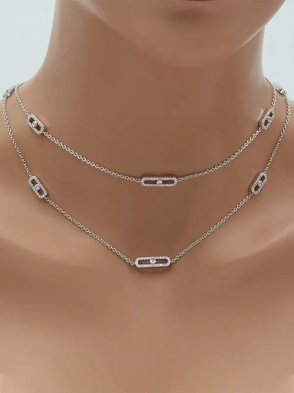 سلسال ميسيكا زركون لوقو طويل سلسال messika