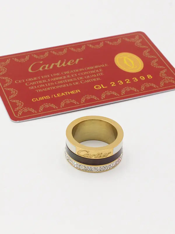 دبلة كارتير اسود فضي خواتم CARTIER ذهبي 6