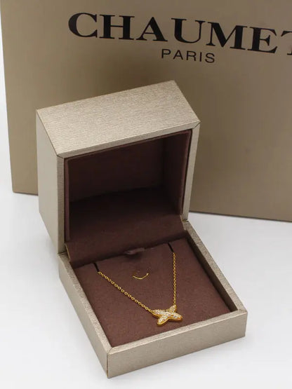 سلسال شوميه زركون فضي سلسال chaumet