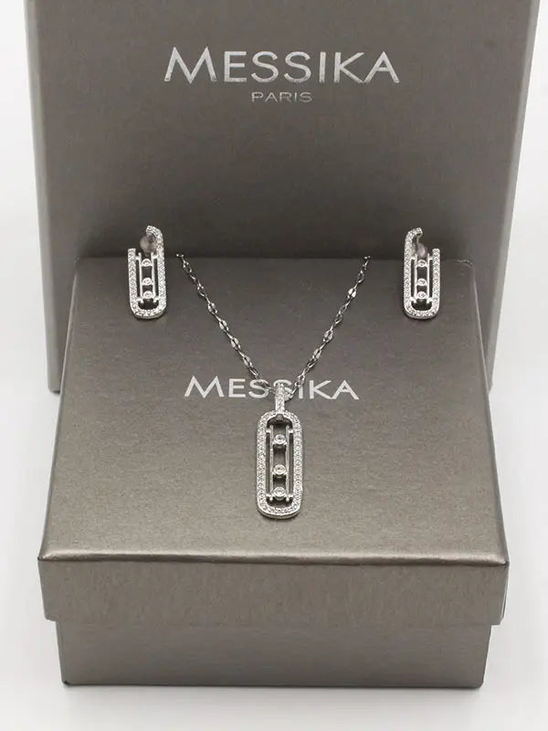 طقم ميسيكا زركون ناعم 2 قطع اطقم messika