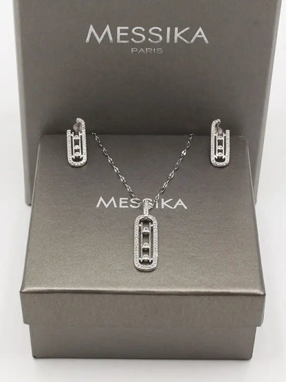 طقم ميسيكا زركون ناعم 2 قطع اطقم messika