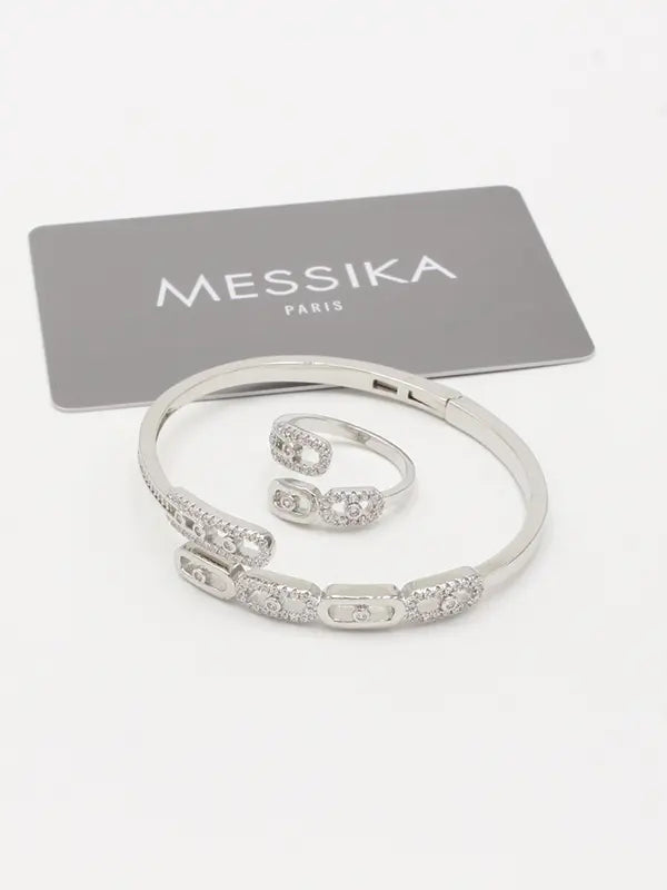اسواره وخاتم ميسيكا زركون 784 اسواره messika
