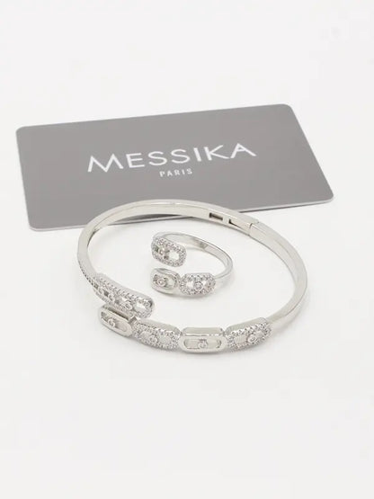 اسواره وخاتم ميسيكا زركون 784 اسواره messika