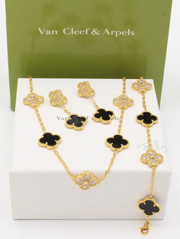 طقم فان كليف زركون اند شيل 3 قطع الماستر اطقم van cleef