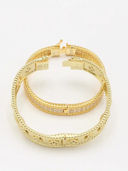 مجموعه اساور فان كليف مرصعة زركون ماستر اسواره van cleef