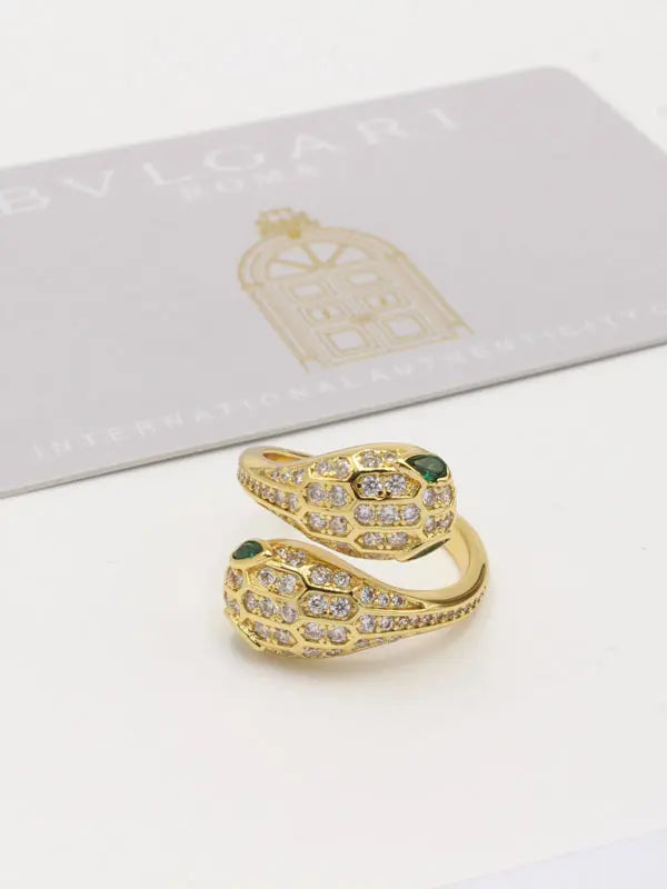 خاتم سنيك بولغاري ماستر زركون قرين ايز خواتم bvlgari