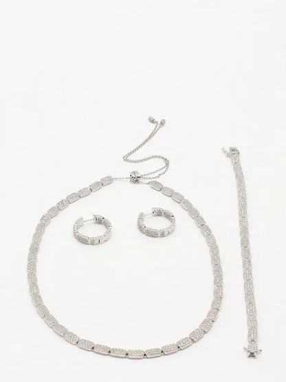 طقم اي بي ام زركون لوقو فضي اطقم APM