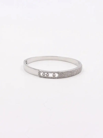 bracelet with cubic zirconia-أسوارة بانقل زركون اسواره Jewel فضي