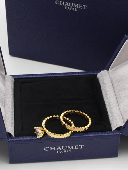 خاتم شومية توينز زركون لوقو الماستر خواتم chaumet