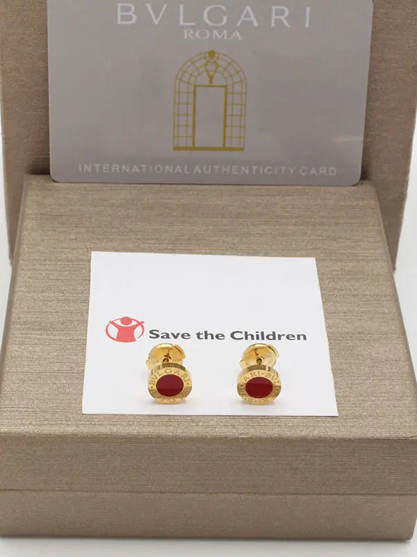 حلق بولغاري الجديد ماستر شيل حلق bvlgari احمر ذهبي