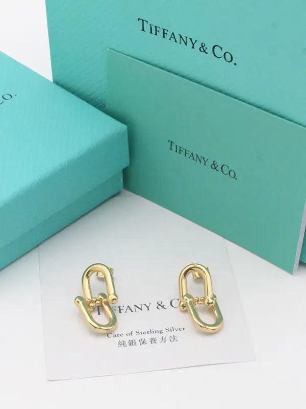 حلق تيفاني ميتال قولد حلق tiffany