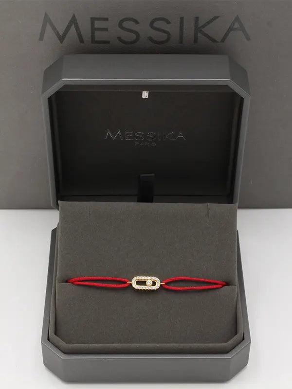 اساور ميسيكا خيط صغيره ناعمة اسواره messika عنابي ذهبي