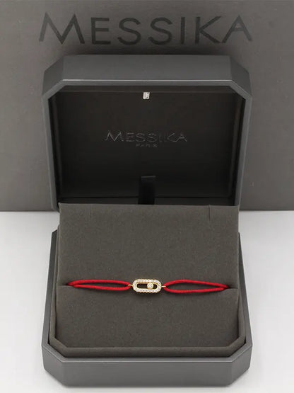 اساور ميسيكا خيط صغيره ناعمة اسواره messika عنابي ذهبي