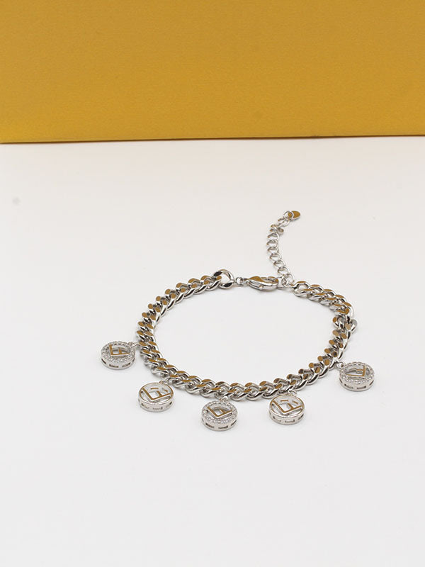 اسوارة فندي زركون فضي اسواره fendi فضي