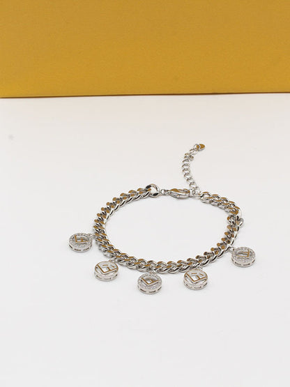 اسوارة فندي زركون فضي اسواره fendi فضي