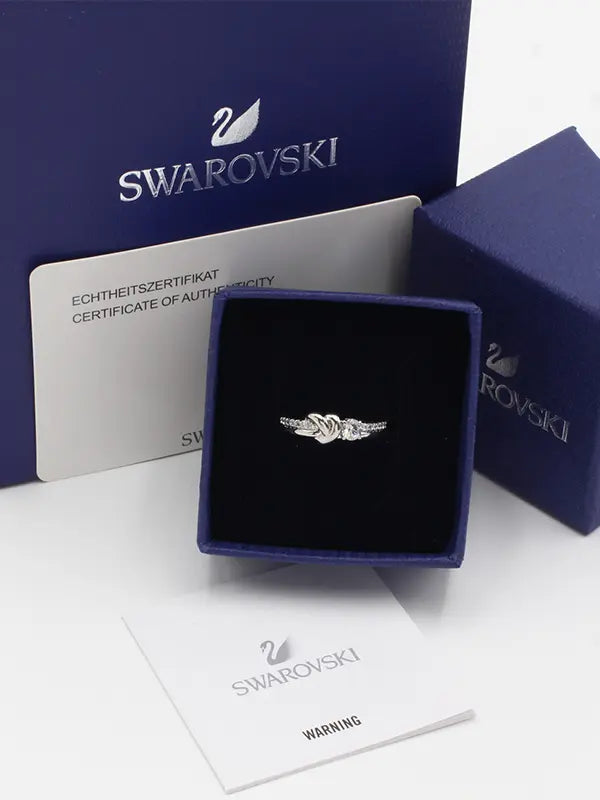 خاتم سواروفسكي هارت لوقو زركون خواتم Swarovski فضي 6