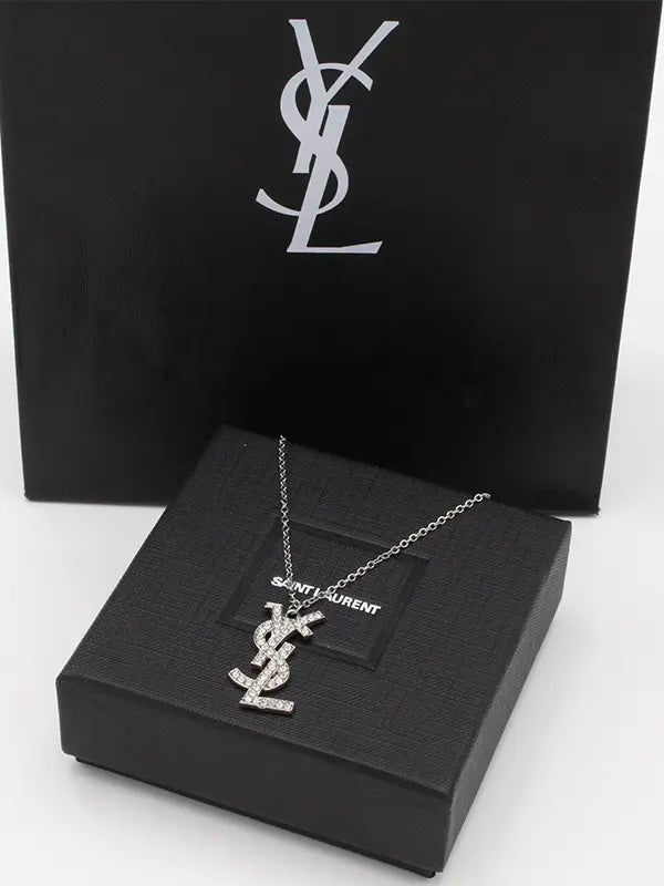 سلسال ايف سان لوران تعليقه زركون لوقو سلسال ysl