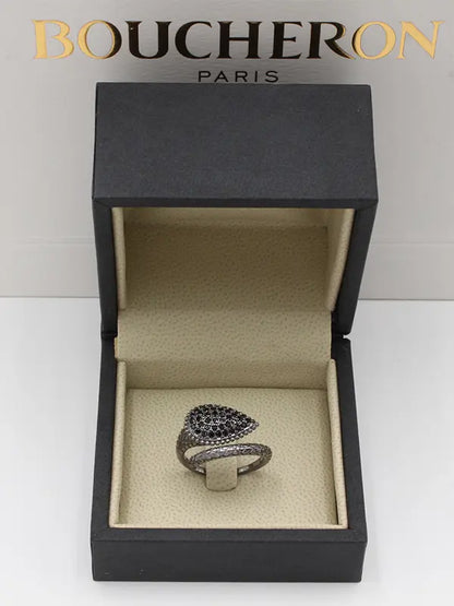 خاتم بوشرون زركون كبير خواتم bucheron اسود