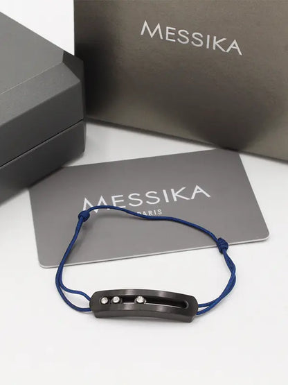 اساور ميسيكا خيط للجنسين لوقو اسواره messika كحلي اسود