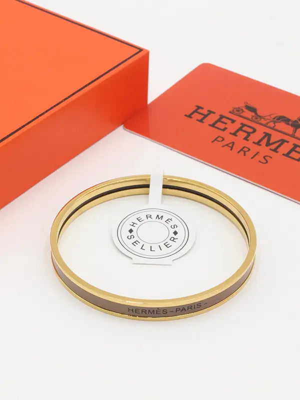 اسواره هيرمز يوني الجديد الماستر اسواره HERMES كاكي ذهبي