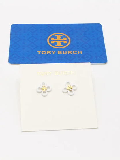 حلق توري بورش ابيض لوقو حلق tory burch