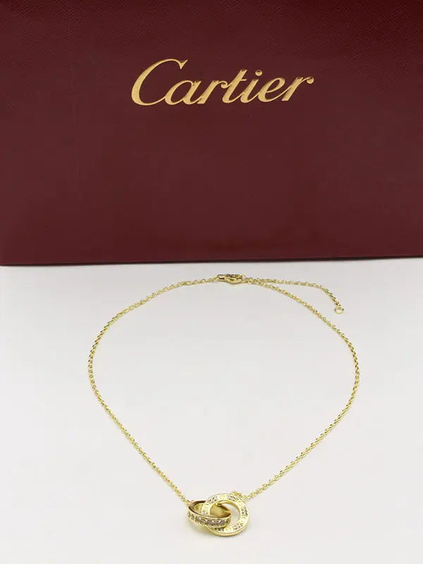 سلسال كارتير دبل رينقز لوقو كبير سلسال CARTIER